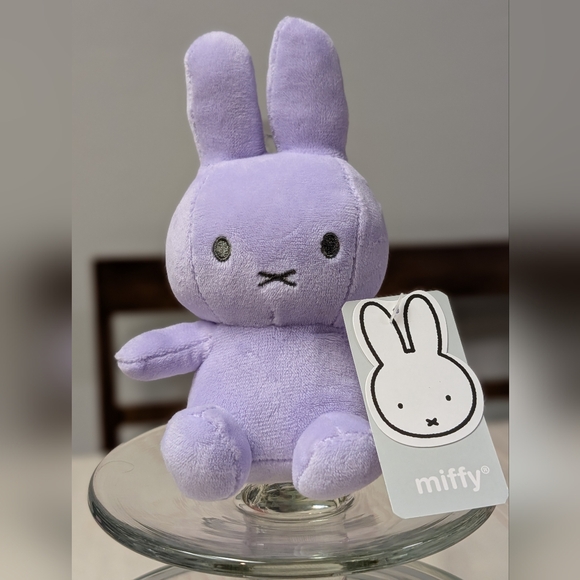 miffy Other - 6 inches tall MIFFY lilac plush stuffed toy NEW with tags